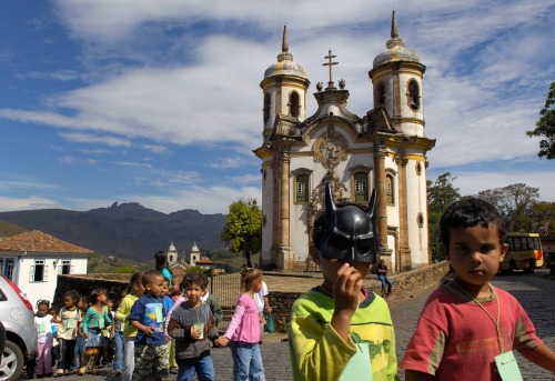 Iglesia de San Francisco de Asis en Ouro Preto, Brasil.